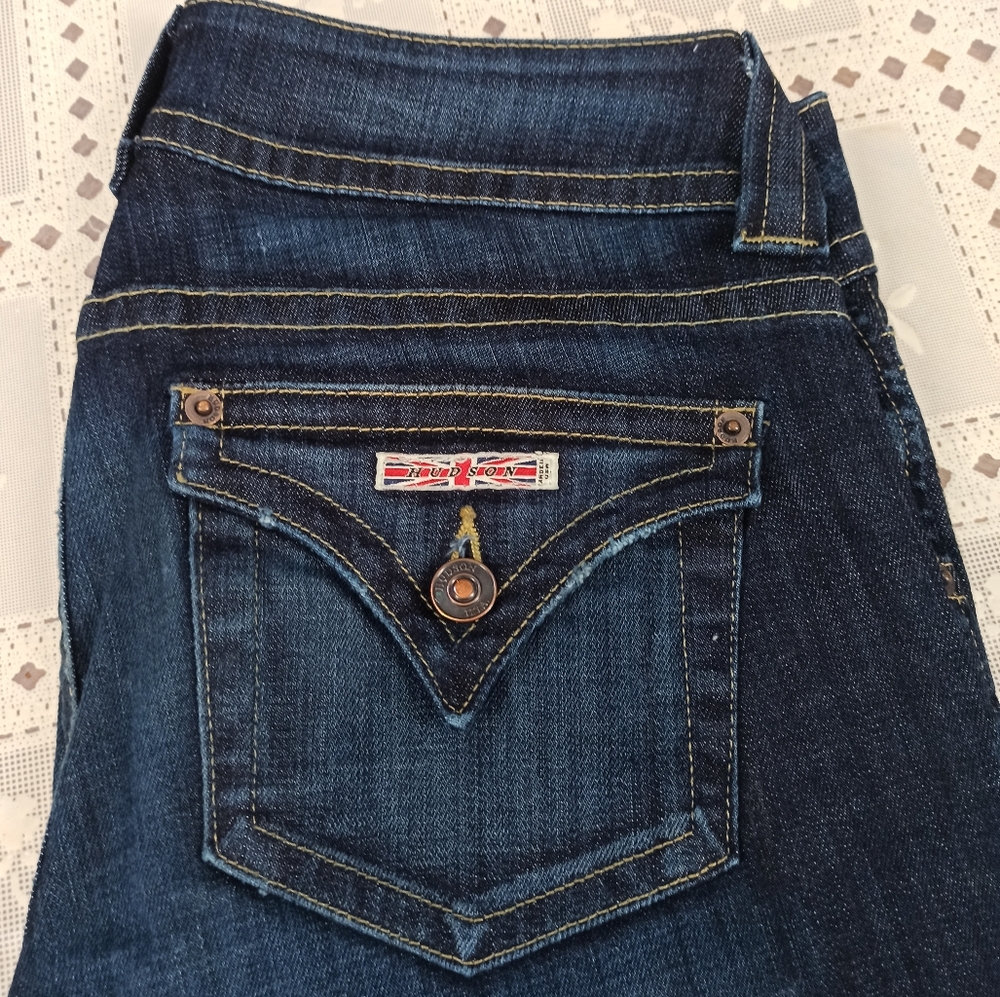 Hudson Women's Bootcut Blue Jeans . Size 28 Made In USA - Picture 4 of 16